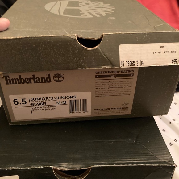 Junior Boys Timberland Red Boots Great Condition Size 6.5
